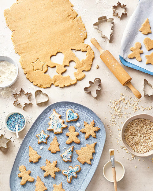 Weihnachtliche Hafer-Ausstechplätzchen
