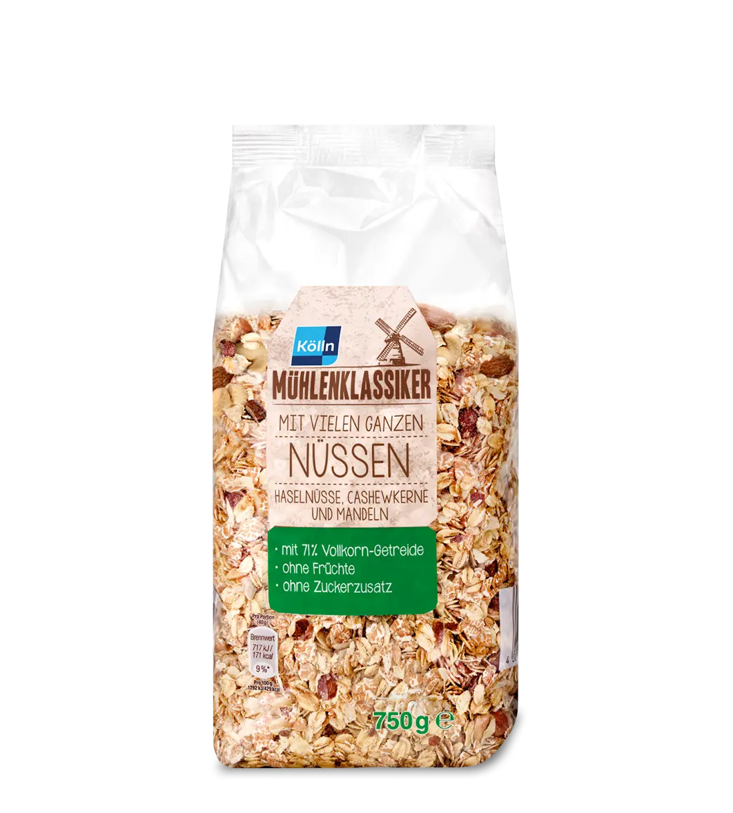 Kölln Mühlenklassiker Müsli mit ganzen Nüssen