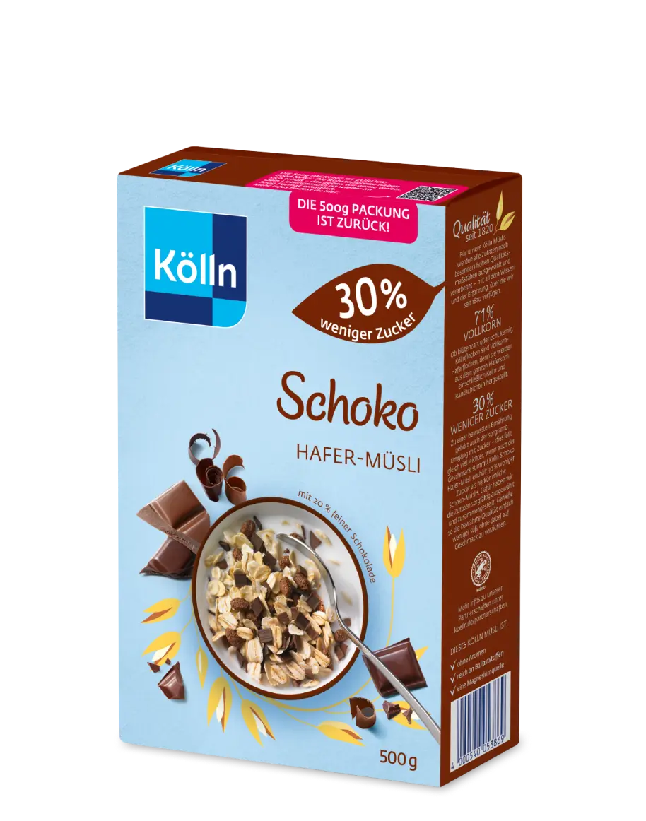 Kölln Schoko 30 % weniger Zucker Hafer-Müsli