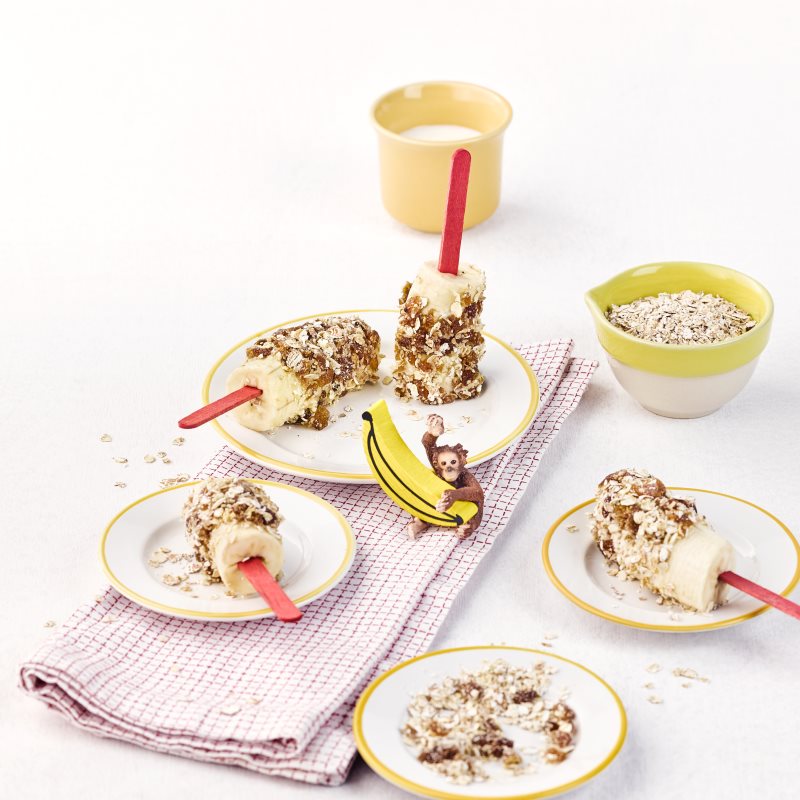 Frühstücksbanane am Stiel