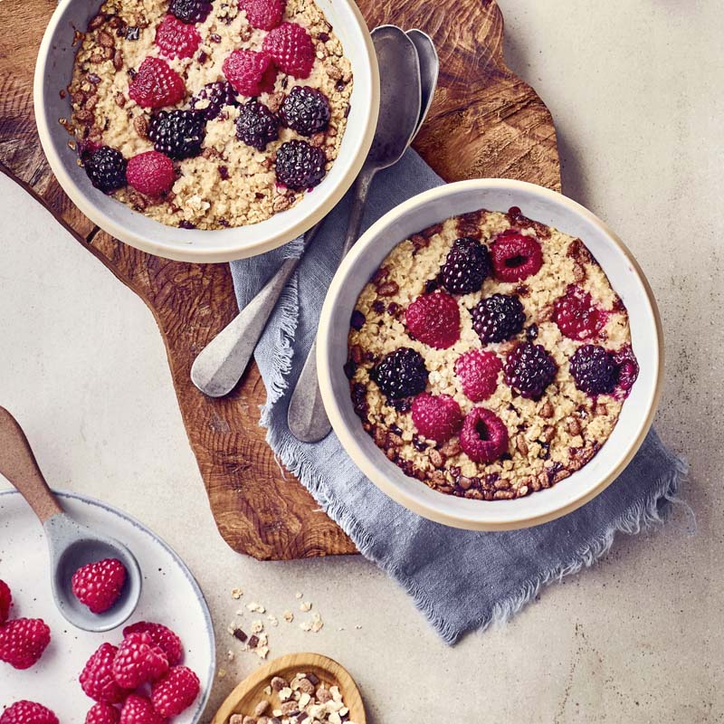 Fruchtiges Schoko-Ofen-Porridge