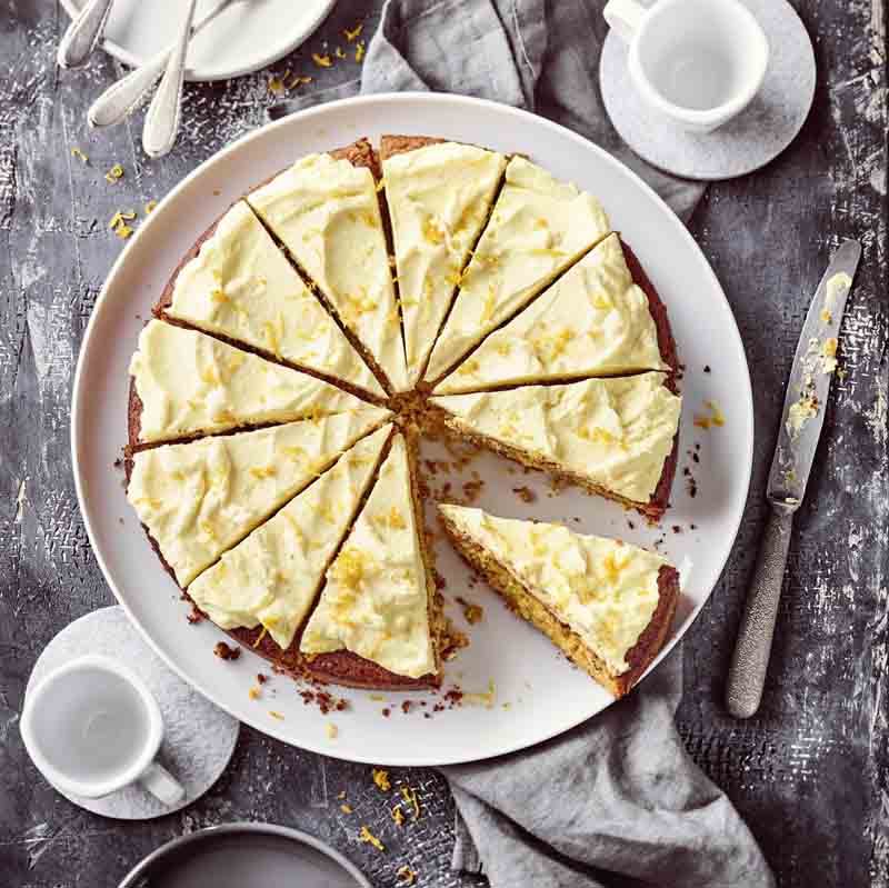Süßkartoffelkuchen mit Frischkäse-Frosting