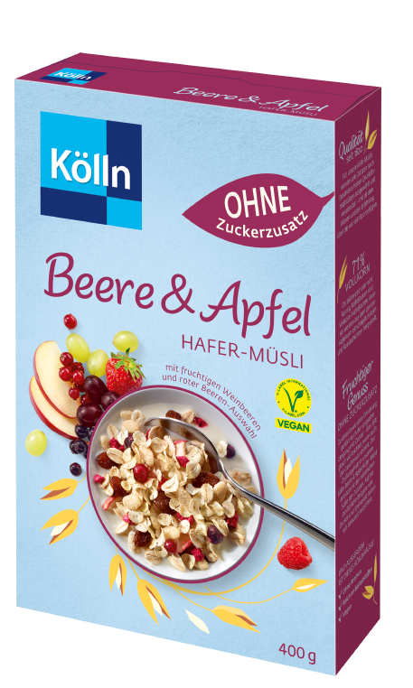 Kölln Beere&Apfel ohne Zuckerzusatz Hafer-Müsli
