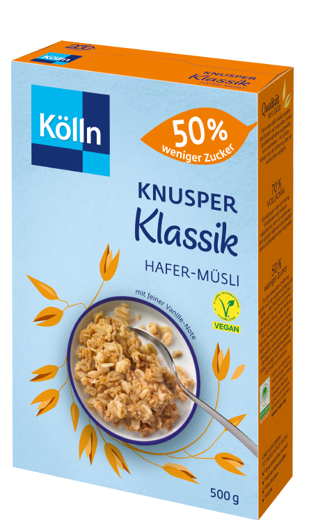 Kölln Knusper Klassik Hafer-Müsli 50 % weniger Zucker