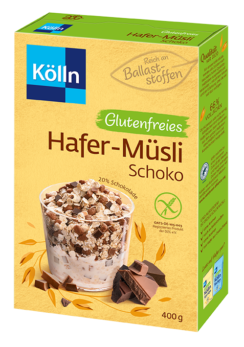 Zartes Hafer-Müsli Schoko Glutenfrei